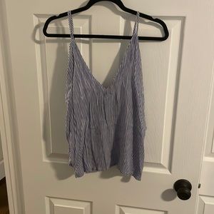 Lulus size M beachy linen tank top with cutout sides